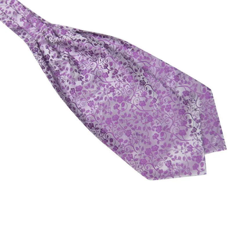 Mens Silk Scarves 9 Color Printed Party Cravat Ascot Ties Gentlemen Handkerchief Py5 5