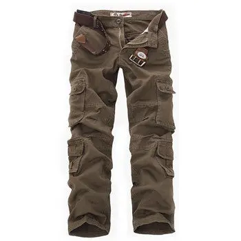 Men’s Tactical Cargo Pants – Baggy Camouflage Trousers with Military-Inspired Design