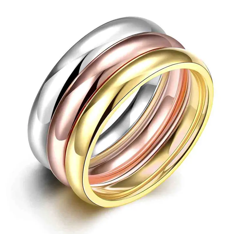 Men's Titanium Steel Rings Color Phase Ring Men Floating Charms17 1