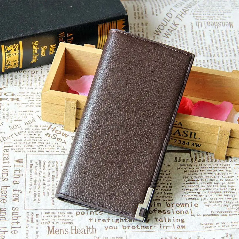 Men's Wallet Masculina Cartera Purse Vintage Long Design Pu Leather Long Wallet Multifunction Pouch Wallets 1
