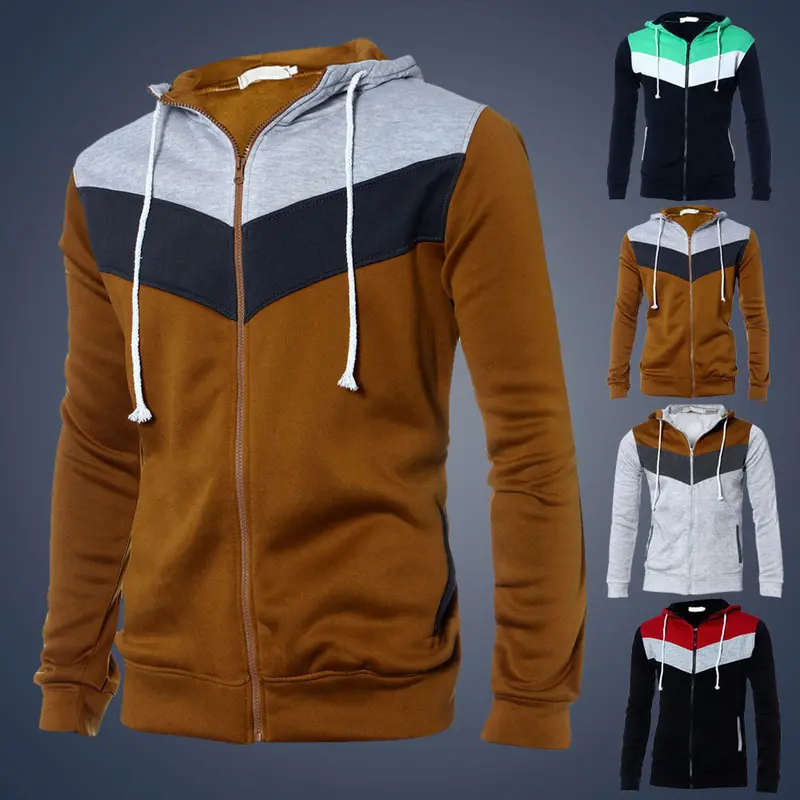 Men's Warm Hoodie Hooded Sweatshirt Tops Long Sleeve Jacket Coat Outwear Casual Plus Size Clothing For Men 5