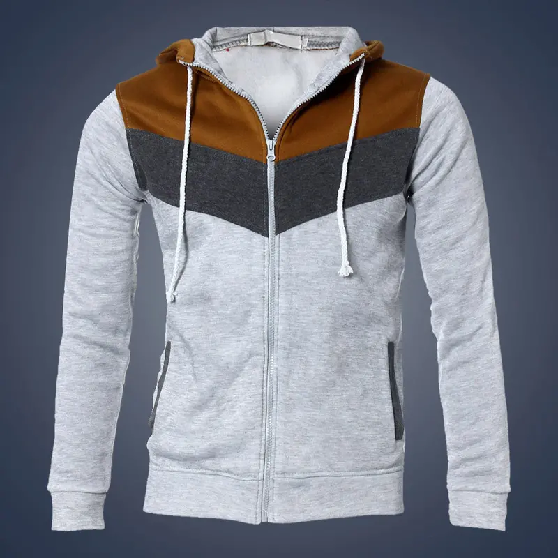Men's Warm Hoodie Hooded Sweatshirt Tops Long Sleeve Jacket Coat Outwear Casual Plus Size Clothing For Men 9