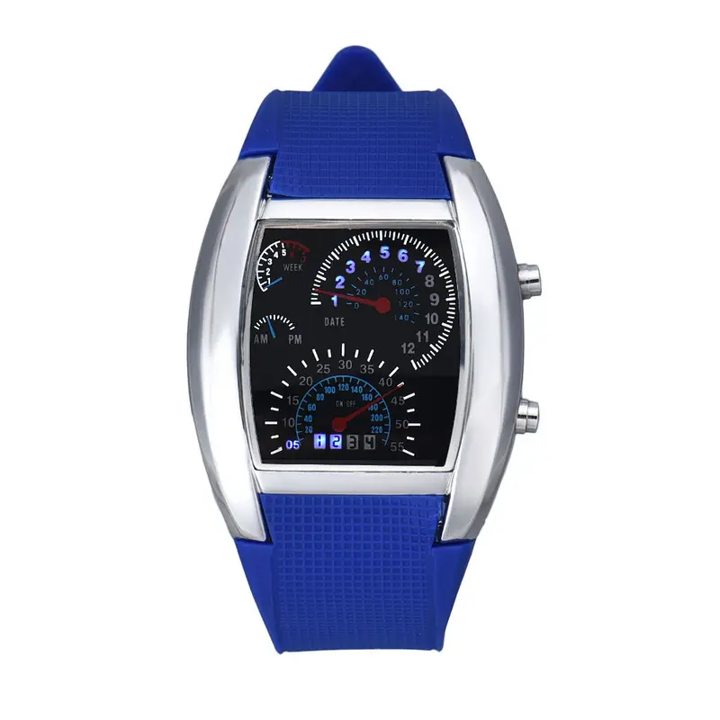 Men's Watch Aviation Turbo Dial Flash Led Watch Gift Mens Lady Sports Car Meter Relojes Men Watches Feida 1