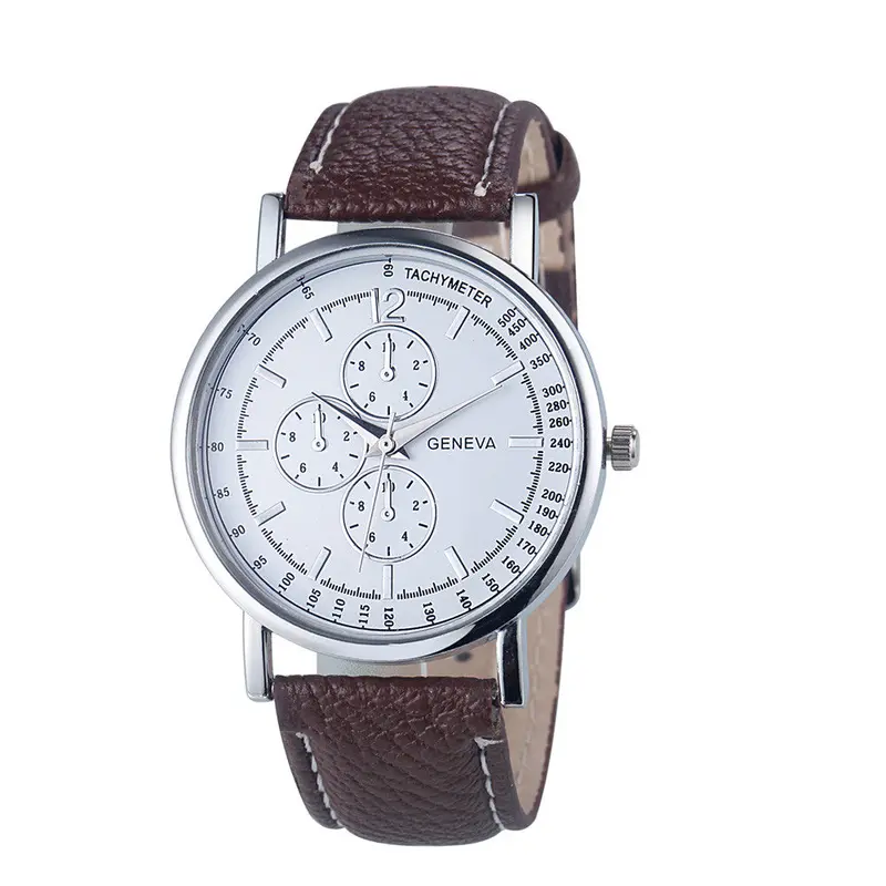 Men's Watch Geneva Luxury Men Women Simple Clock Analog Quartz Faux Leather Relogio Sport Men's Watch 1
