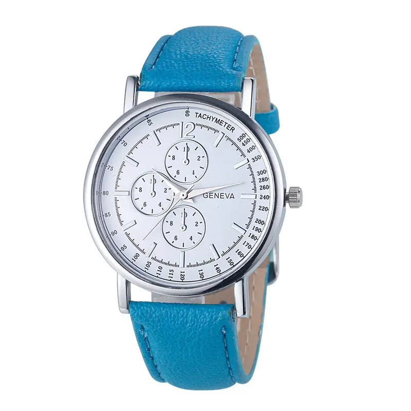 Men's Watch Geneva Luxury Men Women Simple Clock Analog Quartz Faux Leather Relogio Sport Men's Watch 3