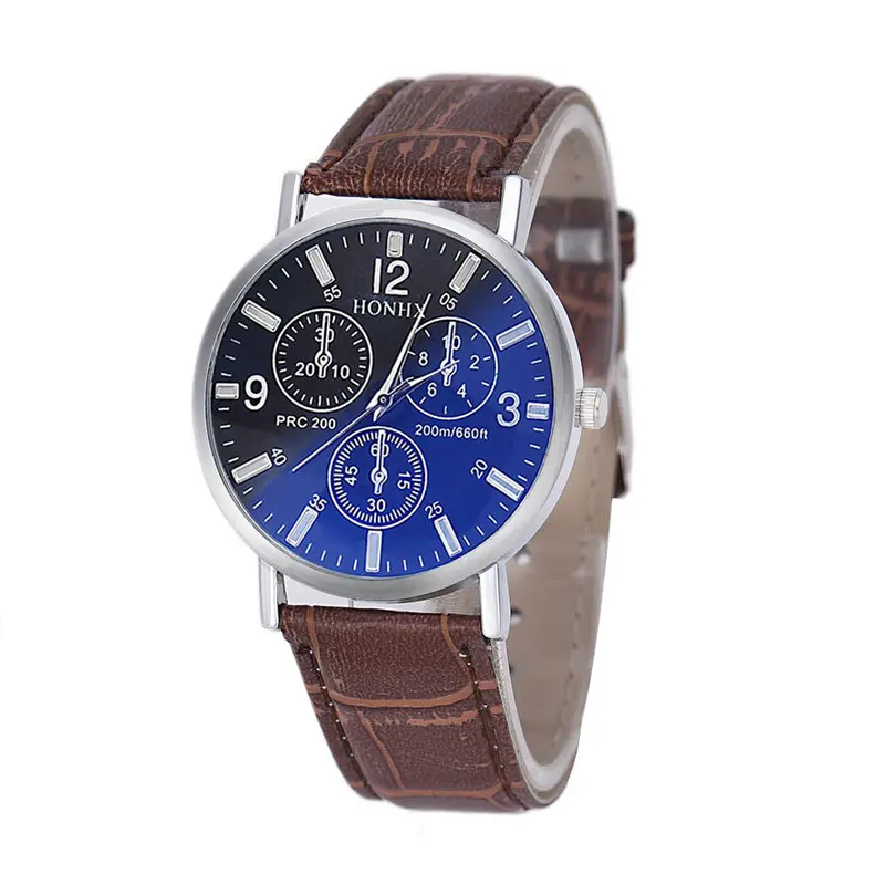 Men's Watch Men Boys Luxury Faux Leather Watch Top Analog Blueray Business Casua Cool Watch Men Watches 1