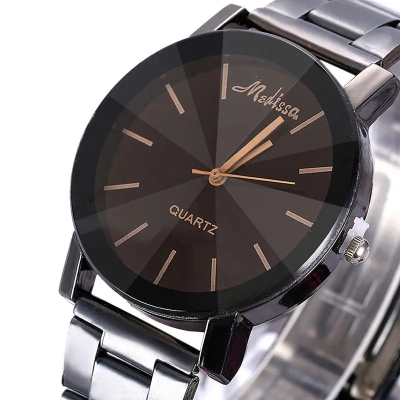 Men's Watch Quartz Dial Clock Stainless Steel Wrist Watch Round Case Military Army Watch Relogio Reloj 1