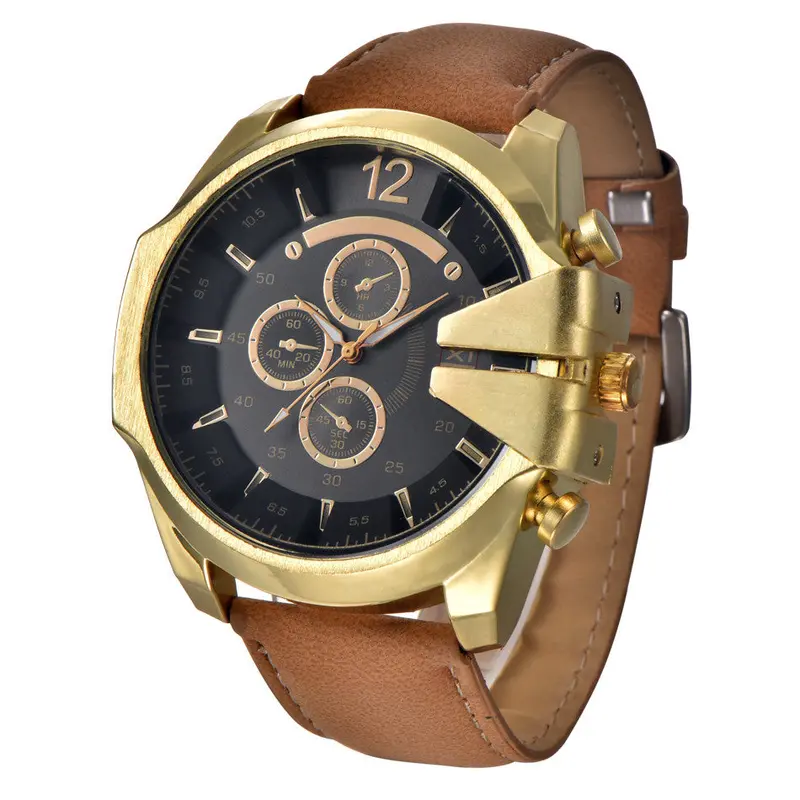 Mens Watches Top Luxury Men's Black Watches Leather Stainless Steel Quartz Military Men Wrist Watch Sport Relogios 3