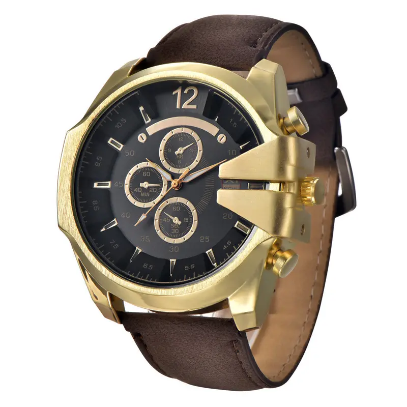 Mens Watches Top Luxury Men's Black Watches Leather Stainless Steel Quartz Military Men Wrist Watch Sport Relogios 4