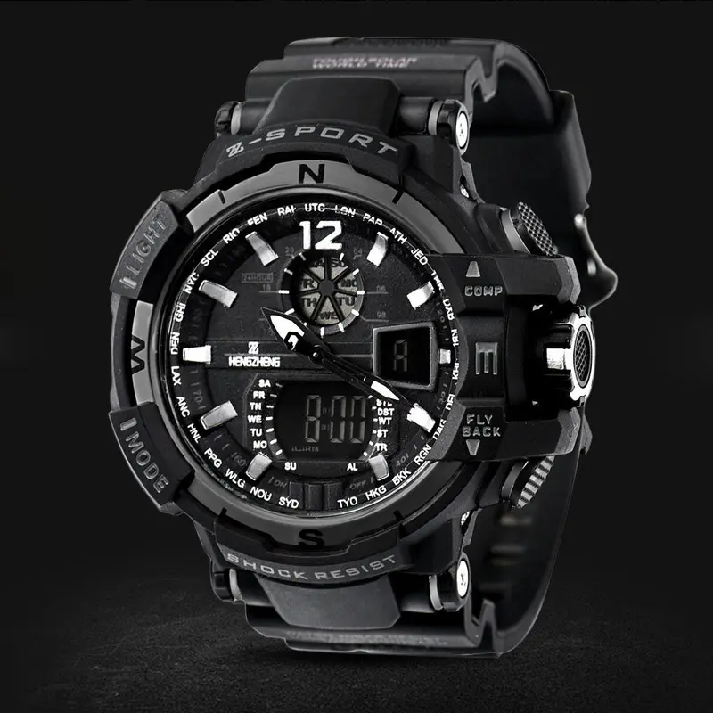 Men's Watches Top Luxury Rubber Band Led Digital Quartz Wrist Watch Military Army Relogio Masculino 1