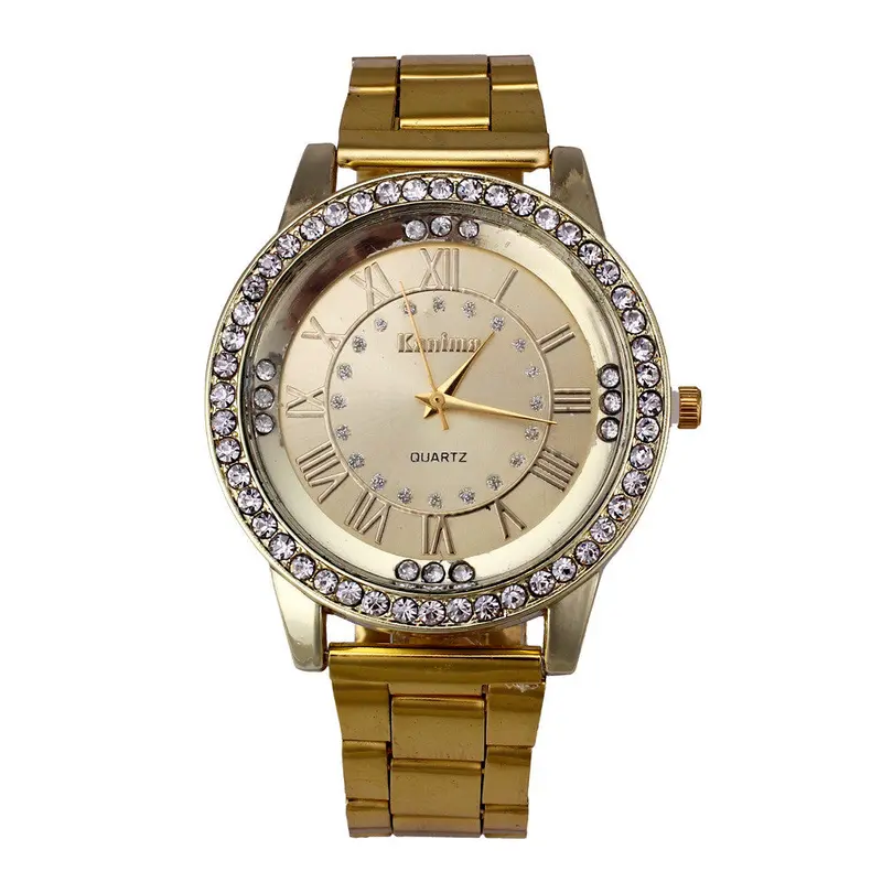 Mens Watches Women Ladies Luxury Gold Watch Contracted Steel Band Watches Montre Feida 2
