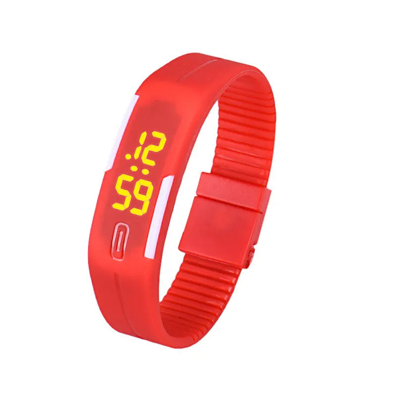 Mens Womens Digital Watches Rubber Led Date Bracelet Dress Clock Watch Relogio Feminino 10