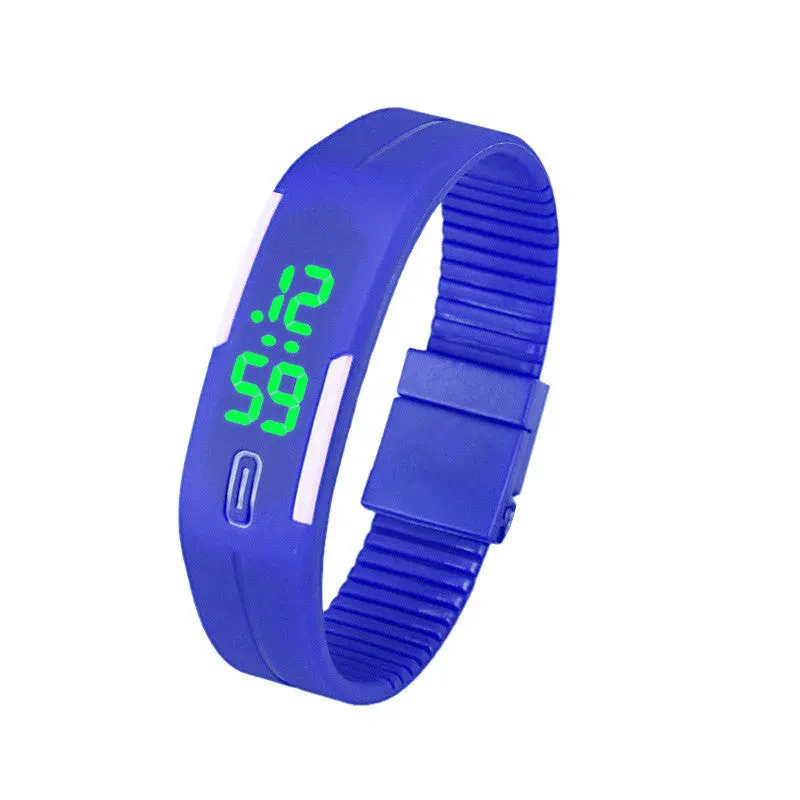 Mens Womens Digital Watches Rubber Led Date Bracelet Dress Clock Watch Relogio Feminino 2