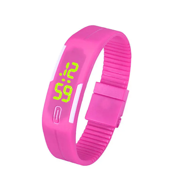 Mens Womens Digital Watches Rubber Led Date Bracelet Dress Clock Watch Relogio Feminino 6