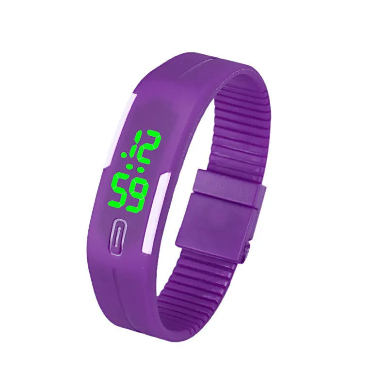 Mens Womens Digital Watches Rubber Led Date Bracelet Dress Clock Watch Relogio Feminino 9