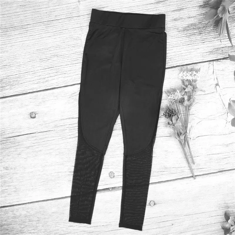 Mesh Patchwork Leggings Women Fitness Pants High Waist Skinny Leggings Sexy Calzas Deportivas Mujer Fitness 2