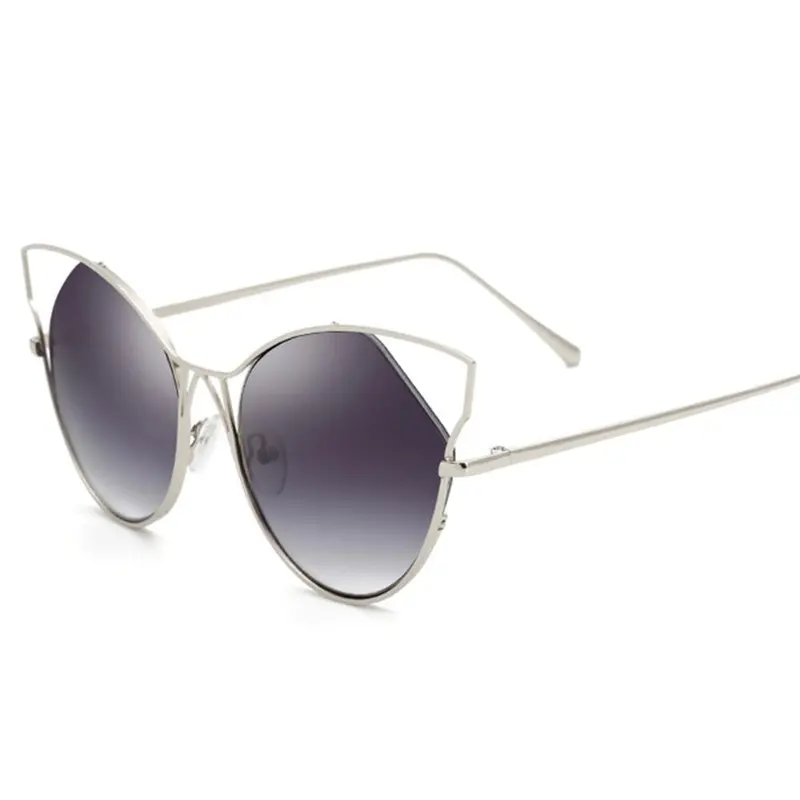 Metal Rim Uv400 Sunglasses European And Americantrend Retro Cat Eye Sunglasses 2