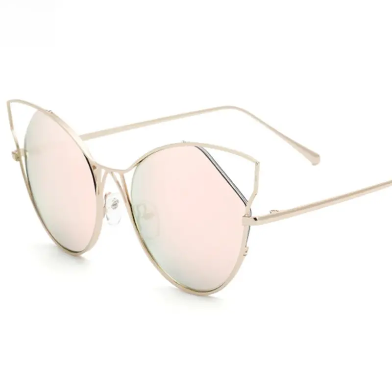 Metal Rim Uv400 Sunglasses European And Americantrend Retro Cat Eye Sunglasses 4