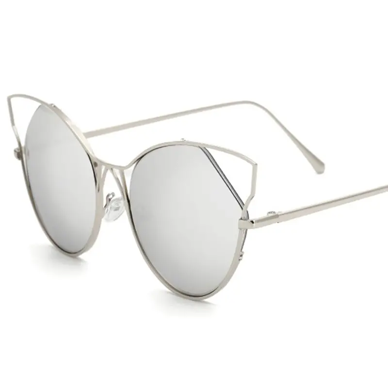 Metal Rim Uv400 Sunglasses European And Americantrend Retro Cat Eye Sunglasses 7