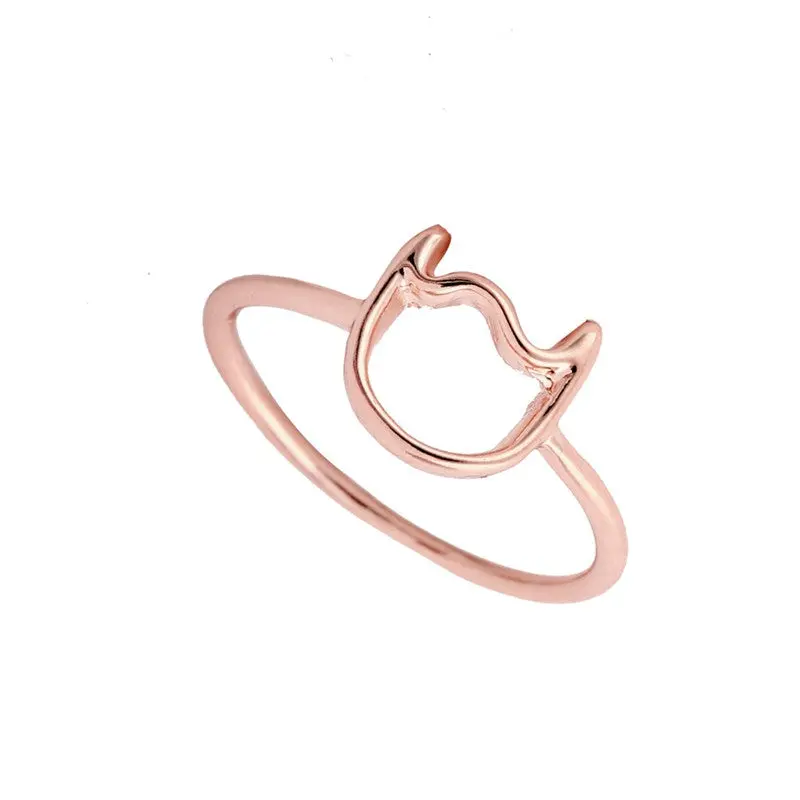 Mid Ring Cute Cat Head Punk Top Of Finger Rings ,Animal Rings R126 3