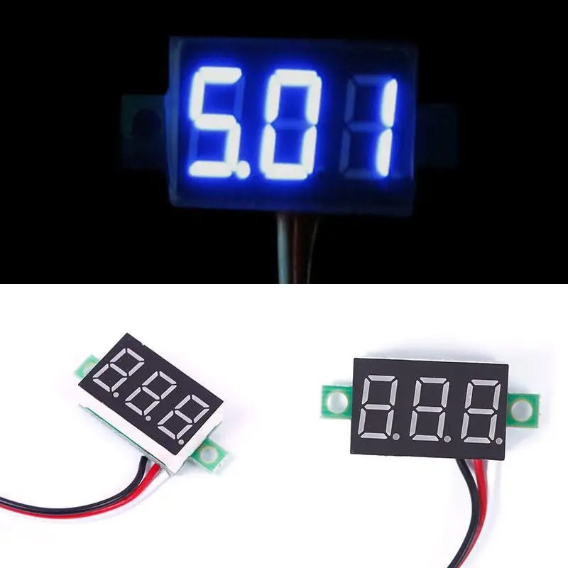 Mini 0-30V Blue Led Display 3-Digital Voltage Voltmeter Panel Motor Motorcycle55838 1
