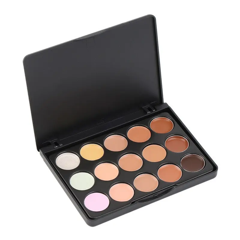Mini 15 Color Face Creamy Concealer Hide Blemish Make-Up Natural Concealer Cream Set Best Price 1