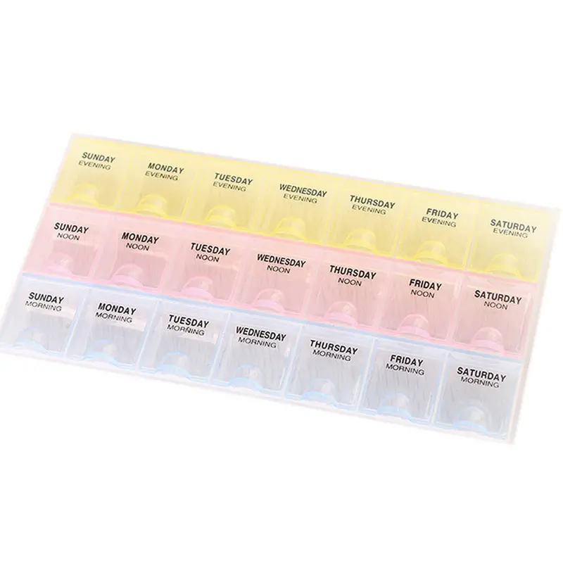 Mini 7 Days Pill Box Organizer Tablet Holder 21 Slot Weekly Medicine Storage Organizer Case Container 1