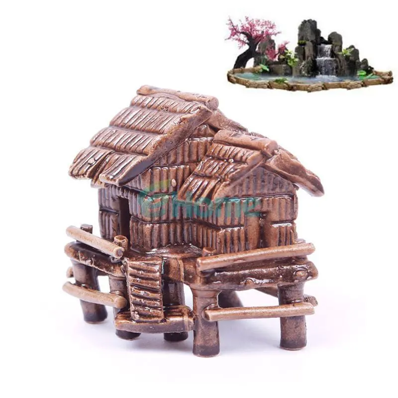 Mini Artificial Ornament Ceramic House Shape Aquarium Decoration Fish Tank Decor 56992 1