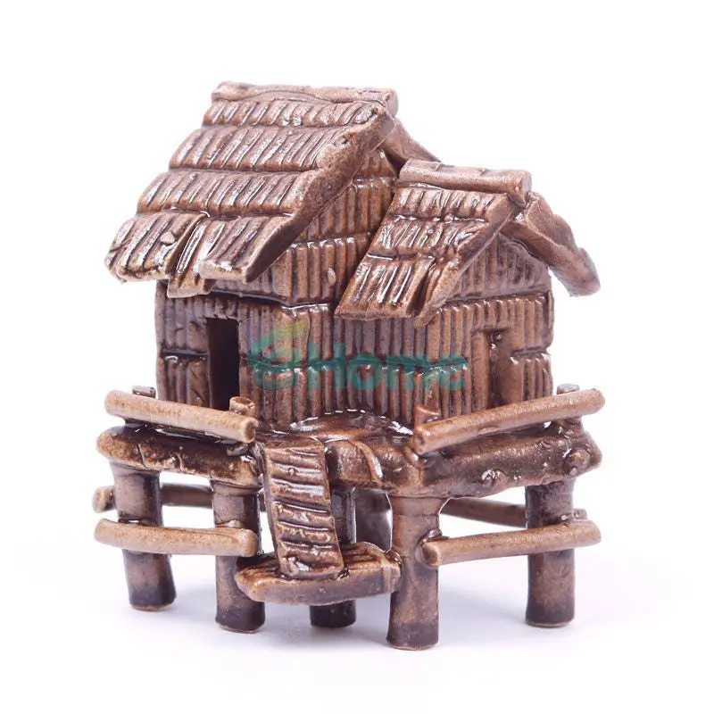 Mini Artificial Ornament Ceramic House Shape Aquarium Decoration Fish Tank Decor 56992 2