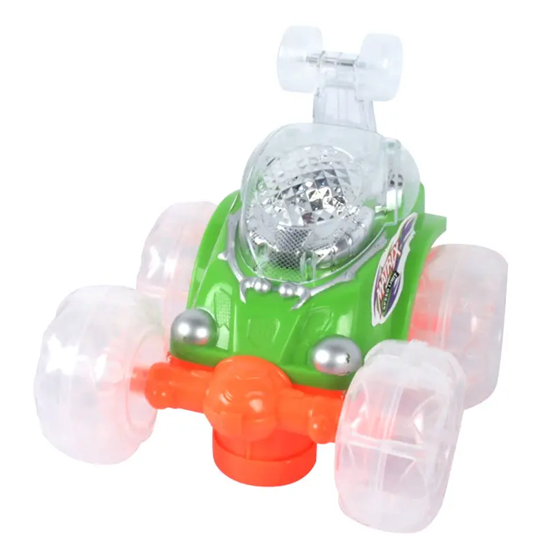 Mini Car Truck Monster Stunt Car Rolling Rotating Wheel Vehicle Plastic Sound Music Dump-Car Stunt Car Led Light 1