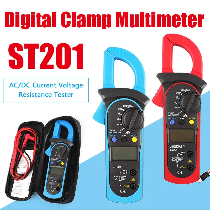 Mini Clamp Meter St201 True Ohm Ad/Dc Current Voltage Capacitance Measuring Tools Digital Clamp Multimeter 91523 1