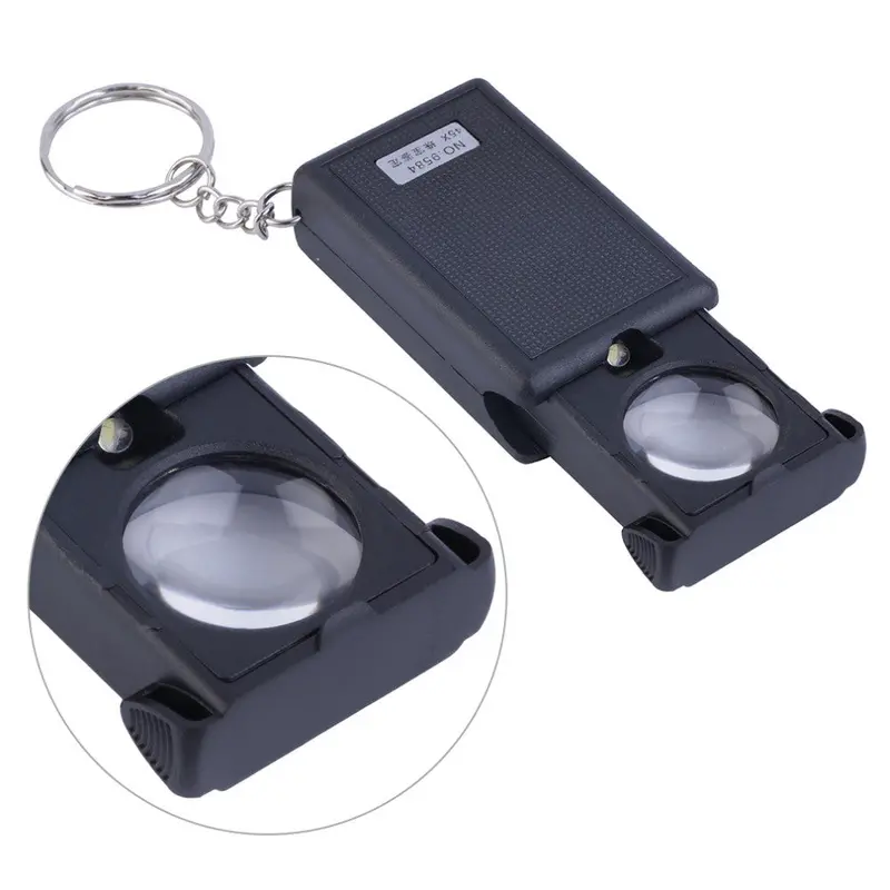 Mini Illuminated 45X Jewelers Loupe Magnifier Magnifying Glass With Led Light For The Watch Or Jewelry Making Industry 2