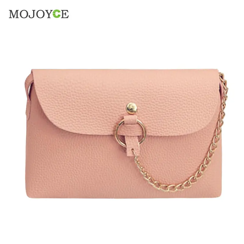 Mini Litchi Stria Chain Ring Women Bag Small Shoulder Crossbody Bag Women Leather Handbags Women Messenger Bags Bolsa Feminina 2
