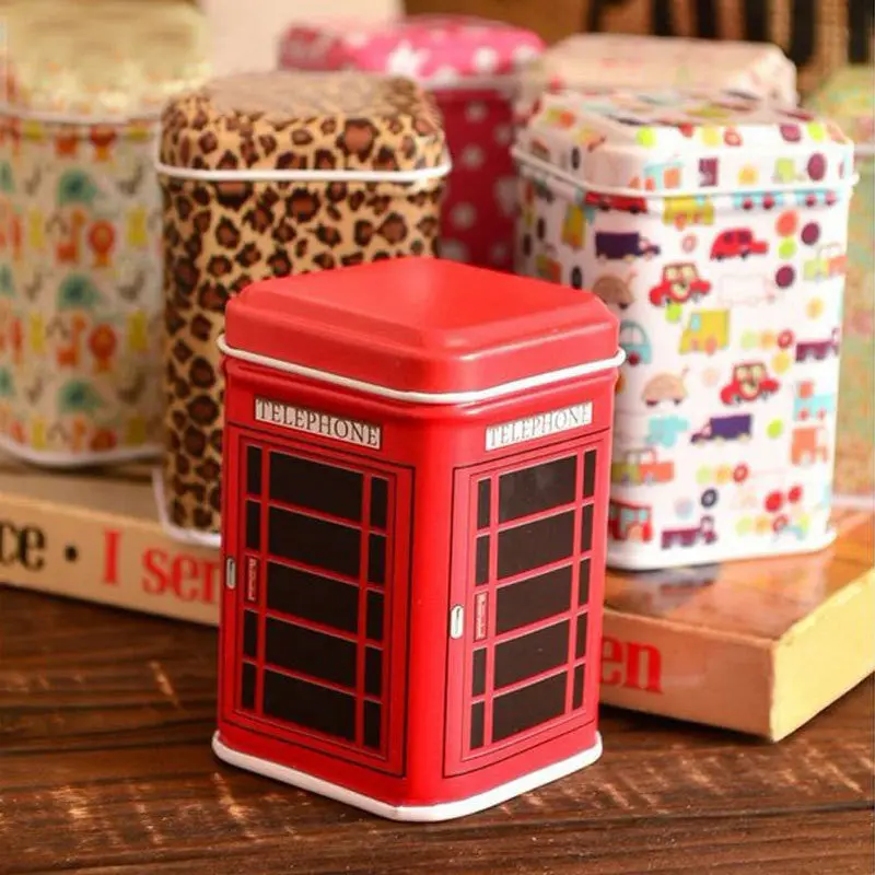 Mini Metal Candy Trinket Tin Jewelry Iron Pill Tea Coin Storage Square Box Case50042 1