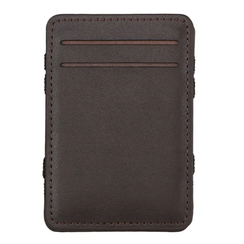 Mini Neutral Magic Bifold Leather Women Man Wallet Purse Money Clip 2