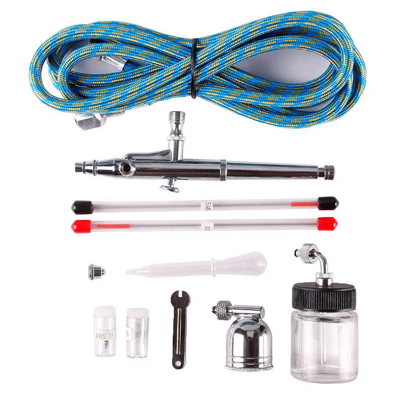 Mini Portable Dual Action Airbrush Set 0.2Mm/0.3Mm/0.5Mm Needle Air Brush Spray Gun Paint Art 83857 1