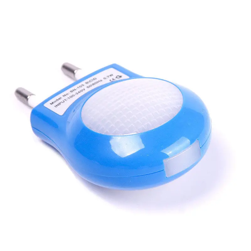 Mini Portable Led 0.7W Night Light Control Auto Sensor Baby Bedroom Lamp White Eu Plug 64691 1