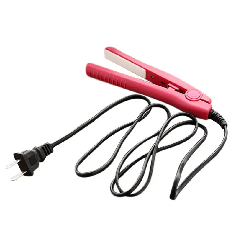 Mini Portable Travel Ceramic Flat Iron Hair Straightener Splint 1