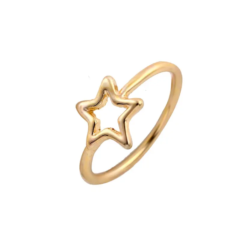Mini Star Knuckling Ring Pentagram Ring Knuckle Jewelry Five-Pointed Star Ring Penta-Angle Ring 1