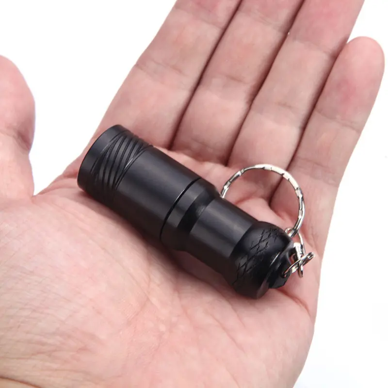 Mini Xml T6 Keychain Gadgets For Men Led Flashlight Torch 3-Mode 2000Lm Lighting Lamp Black Gifts For Men Key Holder Feida 1