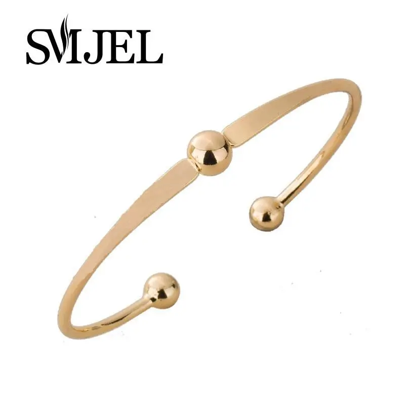 Minimalist Ball Braceletbangle Silver Plated Adjustable Ball Bangles Cuff G012 1