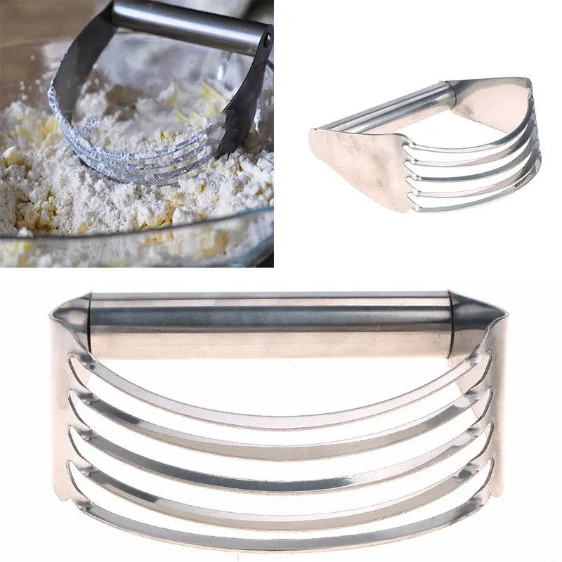 Mixer Whisk Tool Random Color Stainless Steel Kitchen Craft Pastry Dough Cutter Blender 71740 1