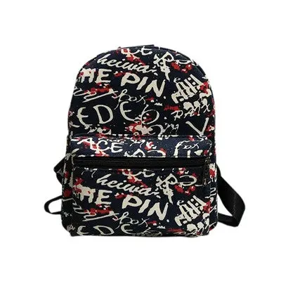 Mochila Feminina Canvas School Bag Printing School Backpacks Women's Bags Ruckback 2