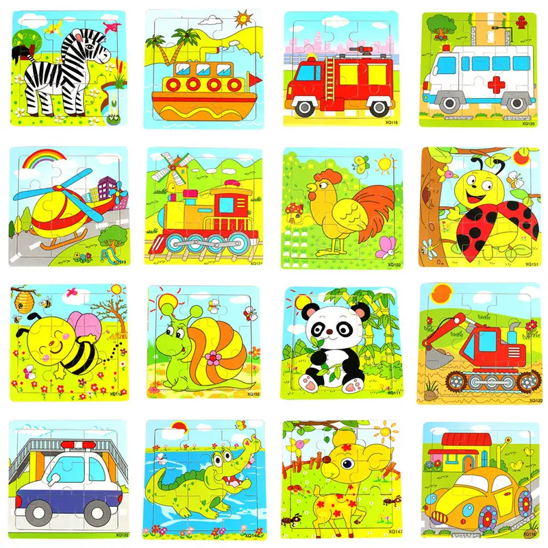 Modern Animals Puzzle Wooden Pa Jigsaw Toys For Children Kids Education Learning Puzzles Toys Romly Sent 1