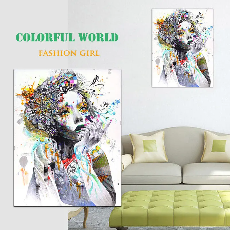 Modern Wall Art Girl Painting Prints Oncanvas Diy Digital Oil Painting Home Decoration 91797 1