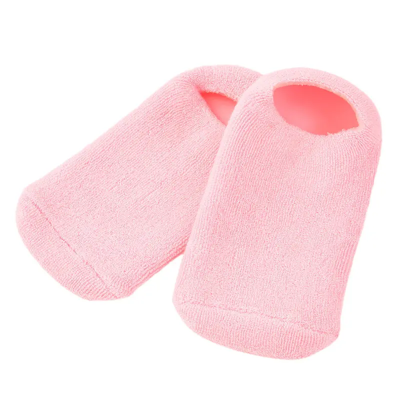 Moisturize Soften Repair Cracked Skin Gel Sock Skin Foot Care Tool Treatt Spa Sock With Pink Color 2