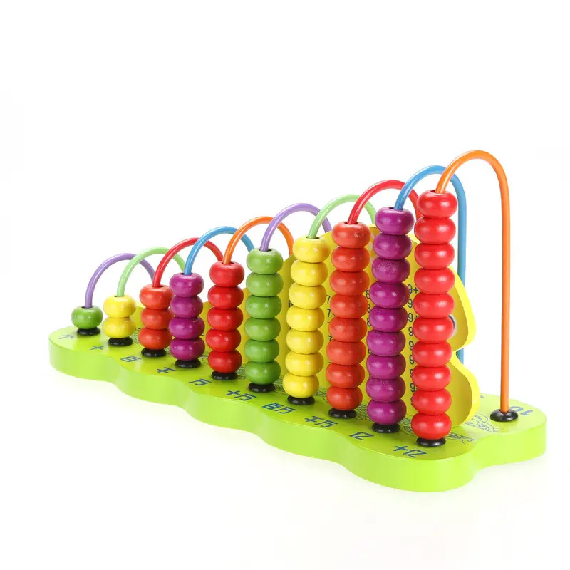 Montessori Kids Baby Toys Wood Beech Abacus Teaching Learning Educational Toy Preschool Training Brinquedos Juguets 1
