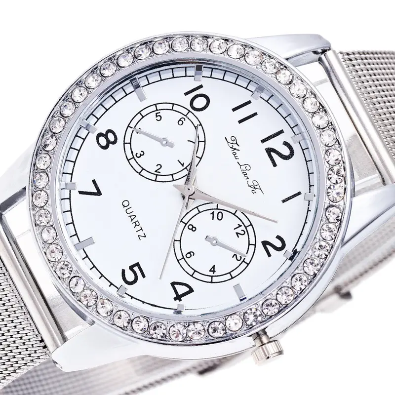 Montre Who Contracted Watch Silver Steel Band Watch Woman Watches Luxury Horloge Feida 1