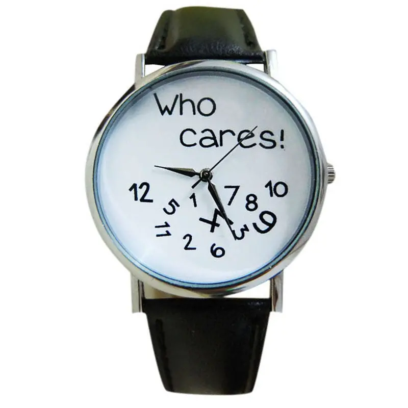 Montre Women Mens Wrist Watches Who Cares Leather Casual Watch Quartz Men Watch Erkek Kol Saati Relojes Hombre Feida 1