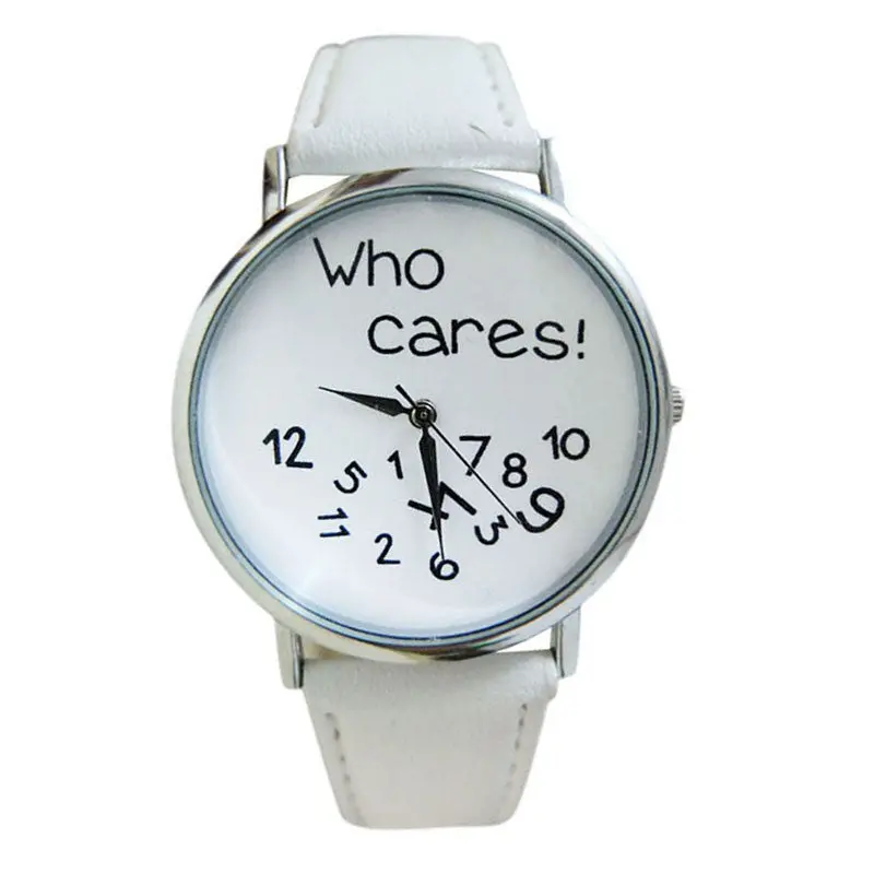 Montre Women Mens Wrist Watches Who Cares Leather Casual Watch Quartz Men Watch Erkek Kol Saati Relojes Hombre Feida 2